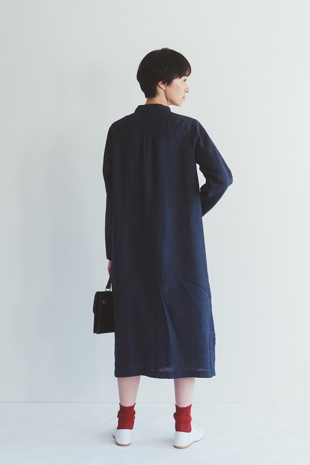 Maria Linen Coat in Ardoise