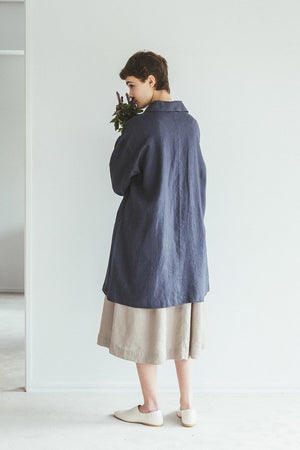 Luisa Linen Jacket in Macadam