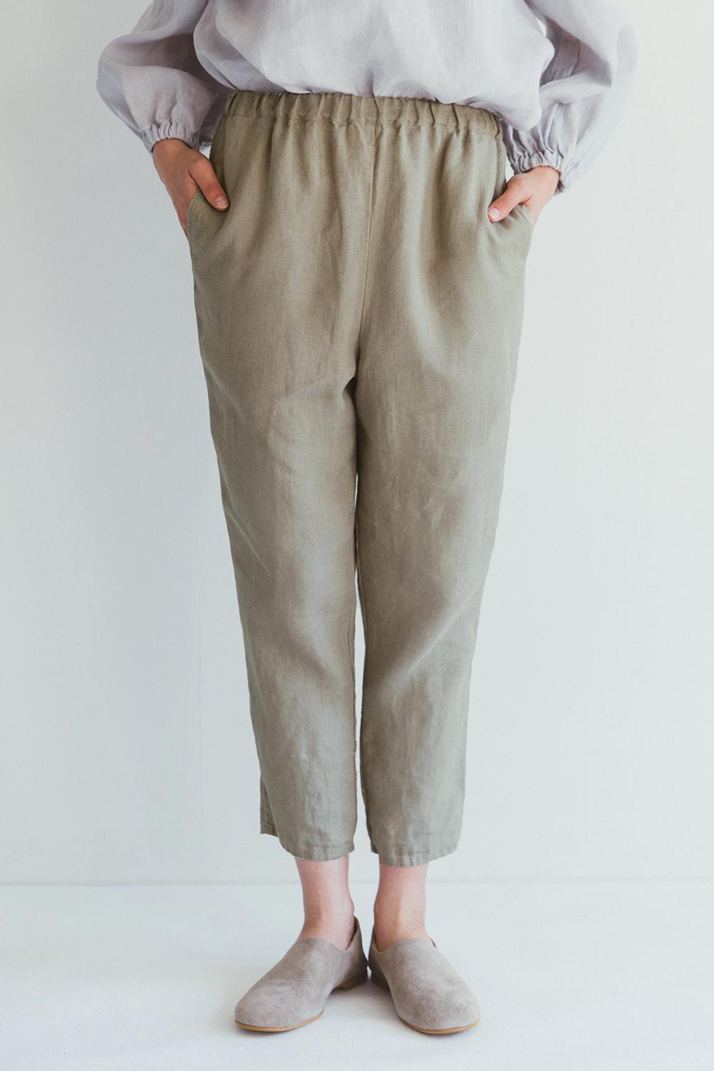 Robin Linen Pants in Ash Grey