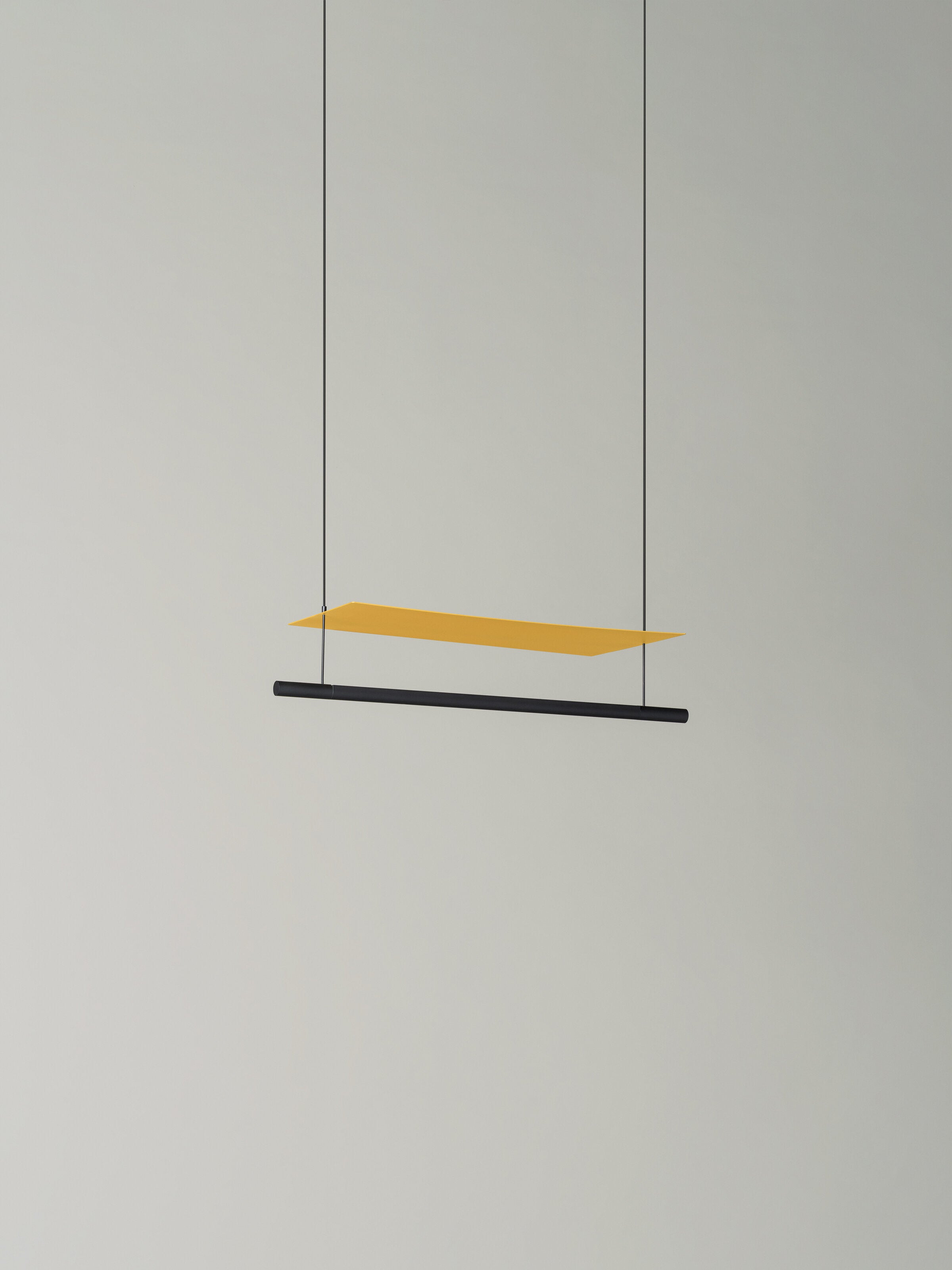 Lámina Dorada 45 Anodized Aluminium with Matte Gold Pendant Lamp - Tempo