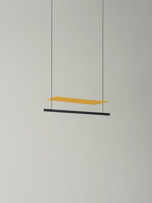 Lámina Dorada 45 Anodized Aluminium with Matte Gold Pendant Lamp - Tempo