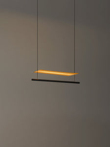 Lámina Dorada 45 Anodized Aluminium with Matte Gold Pendant Lamp - Tempo