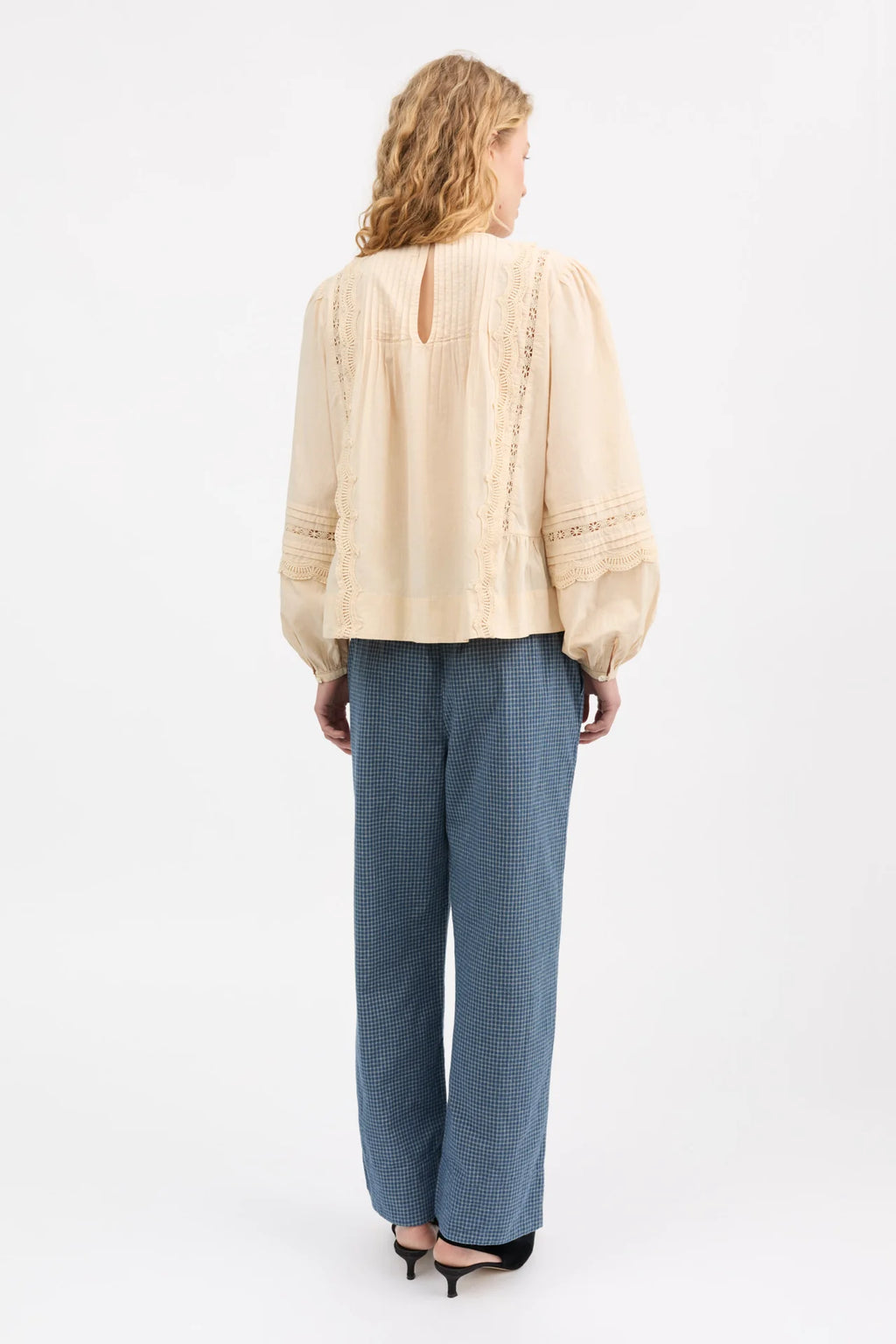 SKALL STUDIO - Leaf Organic Cotton Blouse in Antique Beige - Tempo