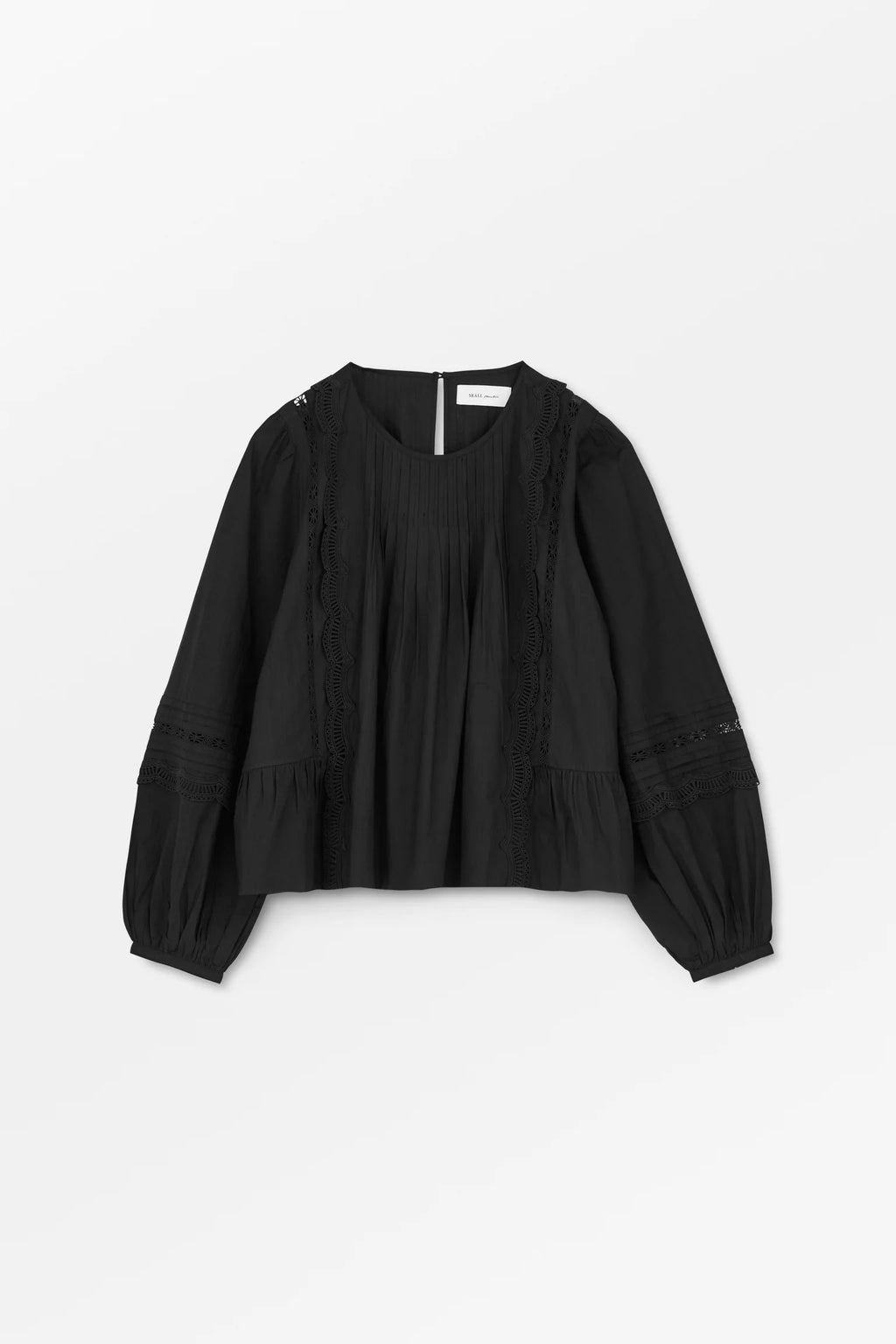 SKALL STUDIO - Leaf Organic Cotton Blouse in Black - Tempo