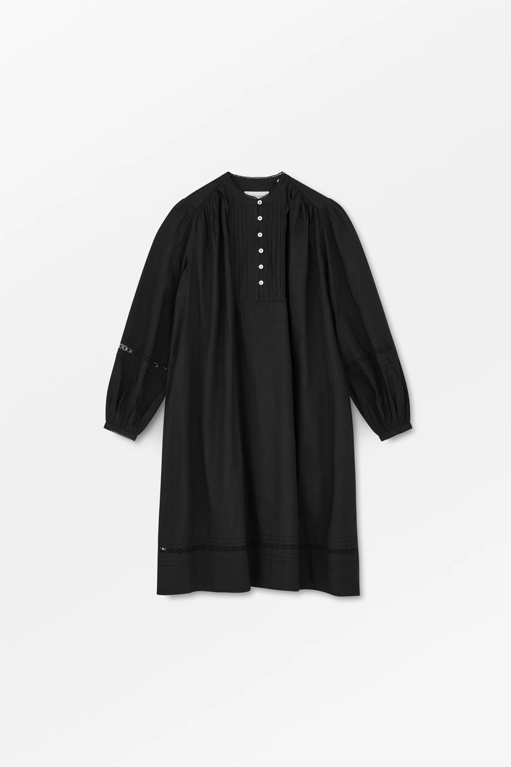 SKALL STUDIO - Leaf Organic Cotton Shirt Dress in Black - Tempo