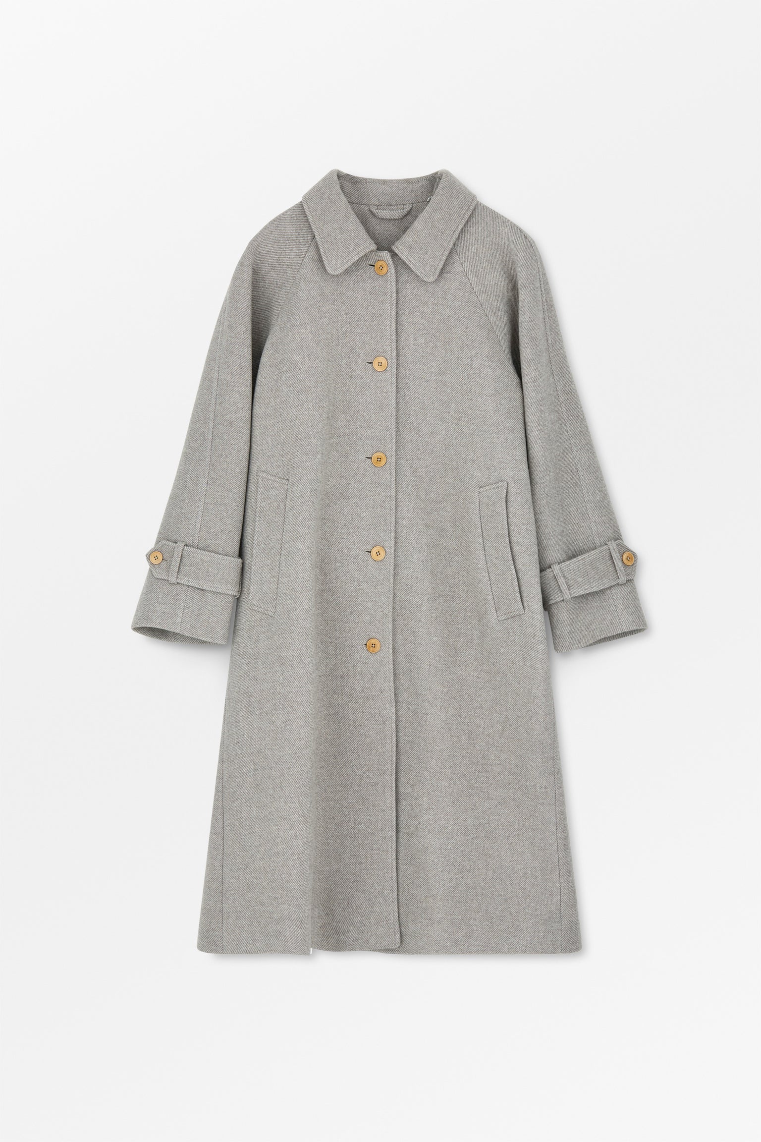 SKALL STUDIO - Macy Wool Coat in Warm Grey Twill - Tempo