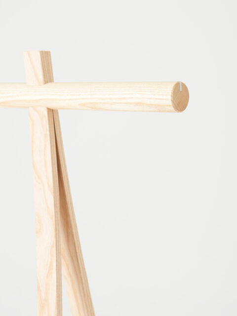 Coat Stand in Oak/Brass or Ash/Aluminium | 150 or 100 cm - Tempo