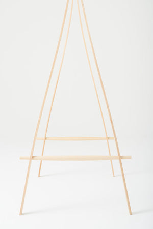 Coat Stand in Oak/Brass or Ash/Aluminium | 150 or 100 cm - Tempo