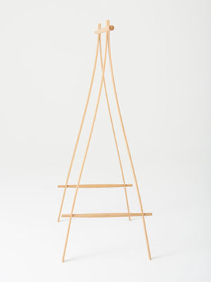 Coat Stand in Oak/Brass or Ash/Aluminium | 150 or 100 cm