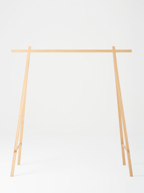 Coat Stand in Oak/Brass or Ash/Aluminium | 150 or 100 cm