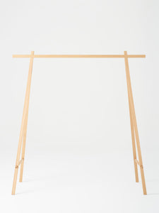 Coat Stand in Oak/Brass or Ash/Aluminium | 150 or 100 cm - Tempo