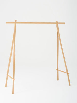 Coat Stand in Oak/Brass or Ash/Aluminium | 150 or 100 cm - Tempo