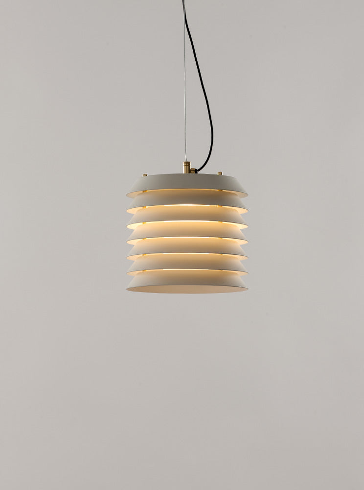 Maija 15 Brass Pendant Lamp in Matte White - Tempo