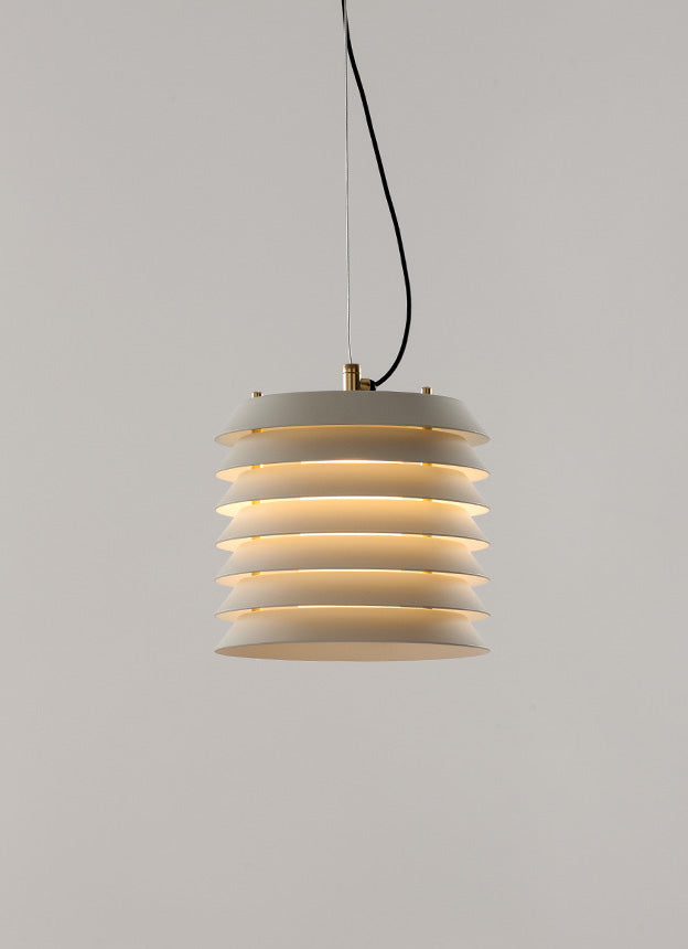 Maija 30 Brass Pendant Lamp in Matte White - Tempo