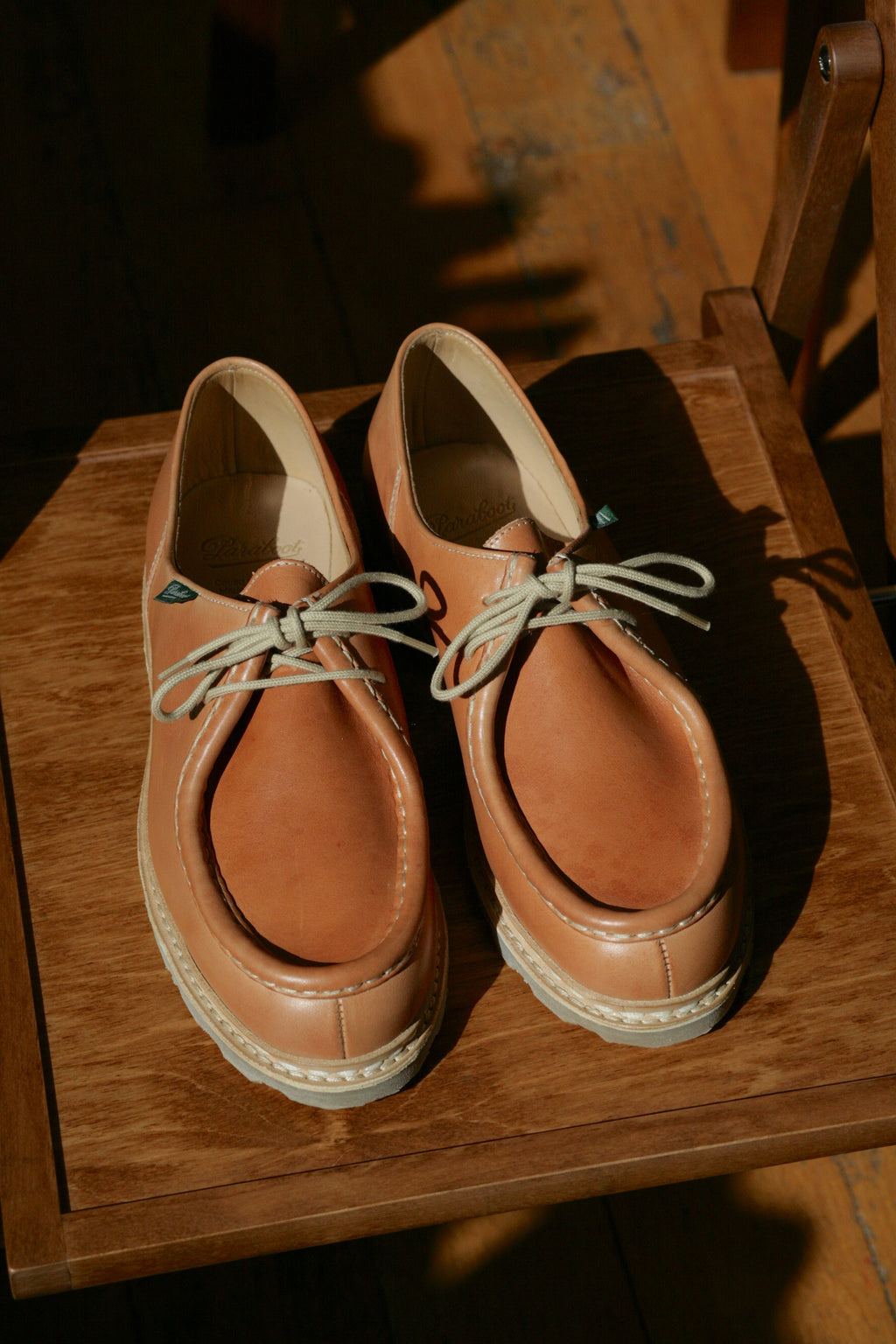 PARABOOT - Michael Marche Miel Vegetable Tanned Camel Gum Sole - Tempo