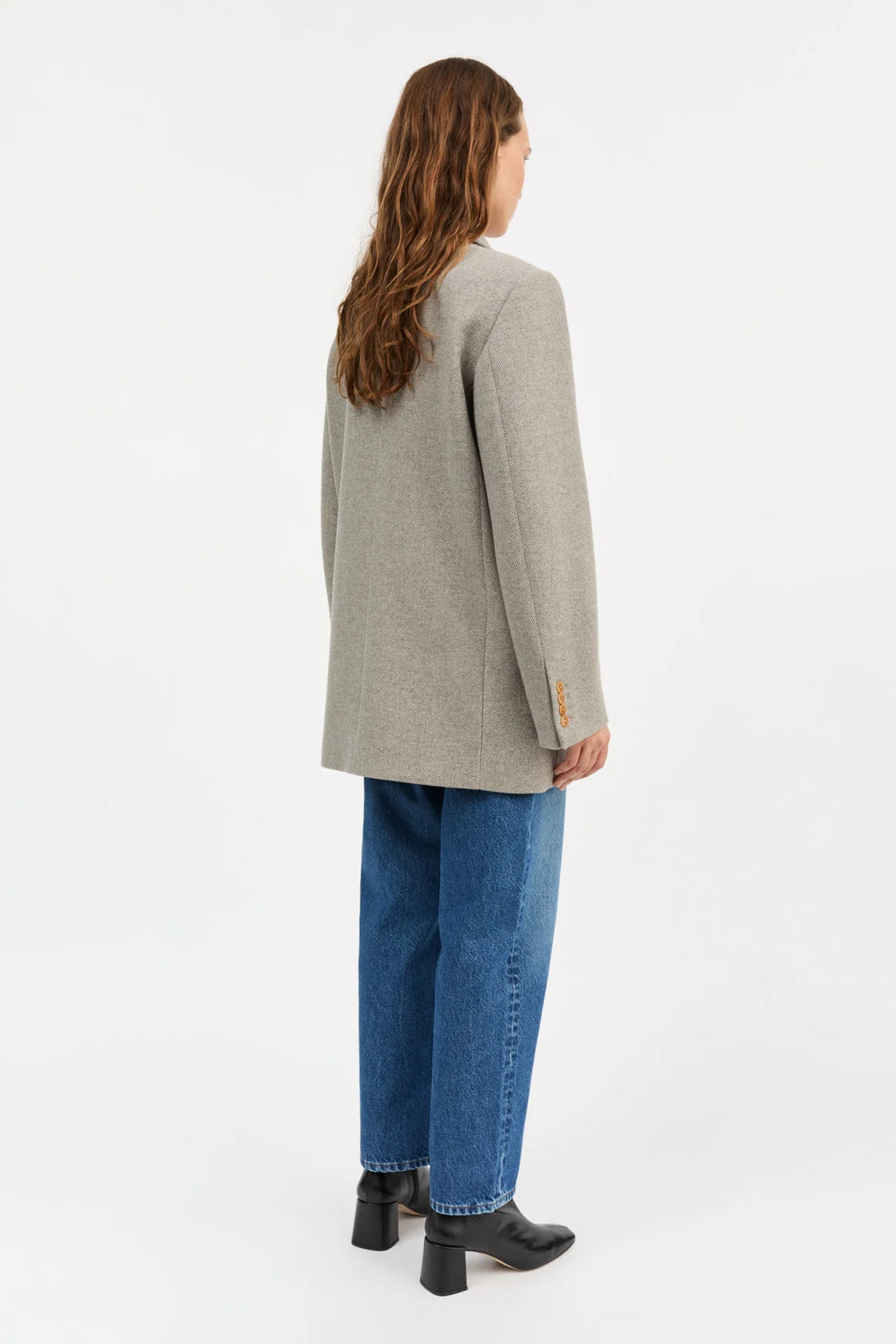 SKALL STUDIO - Mick Wool Blazer in Warm Grey Twill - Tempo