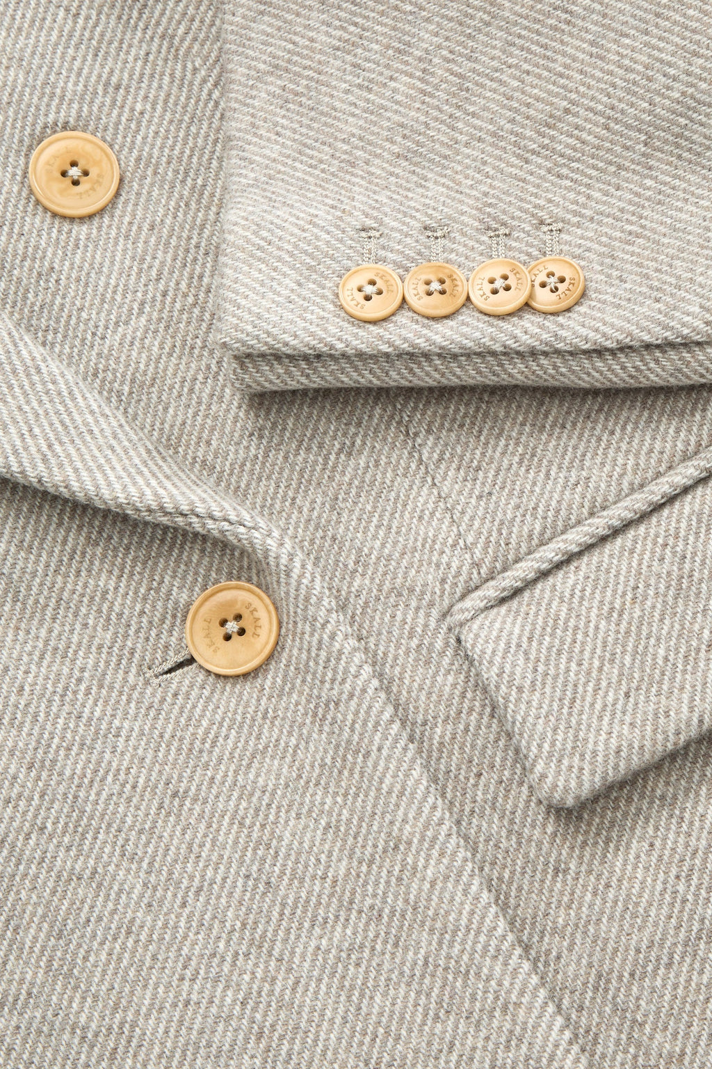 SKALL STUDIO - Mick Wool Blazer in Warm Grey Twill - Tempo
