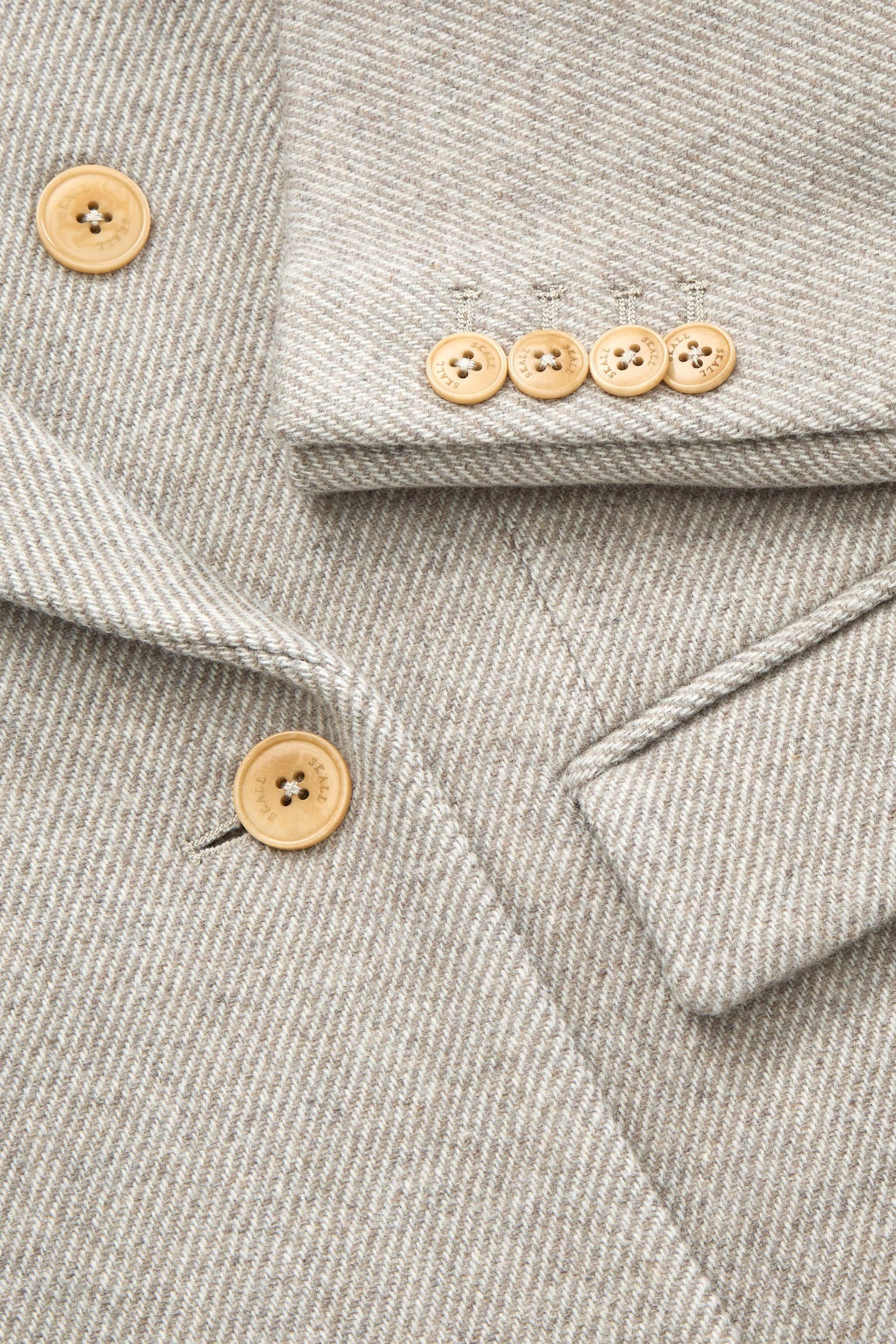 SKALL STUDIO - Mick Wool Blazer in Warm Grey Twill - Tempo