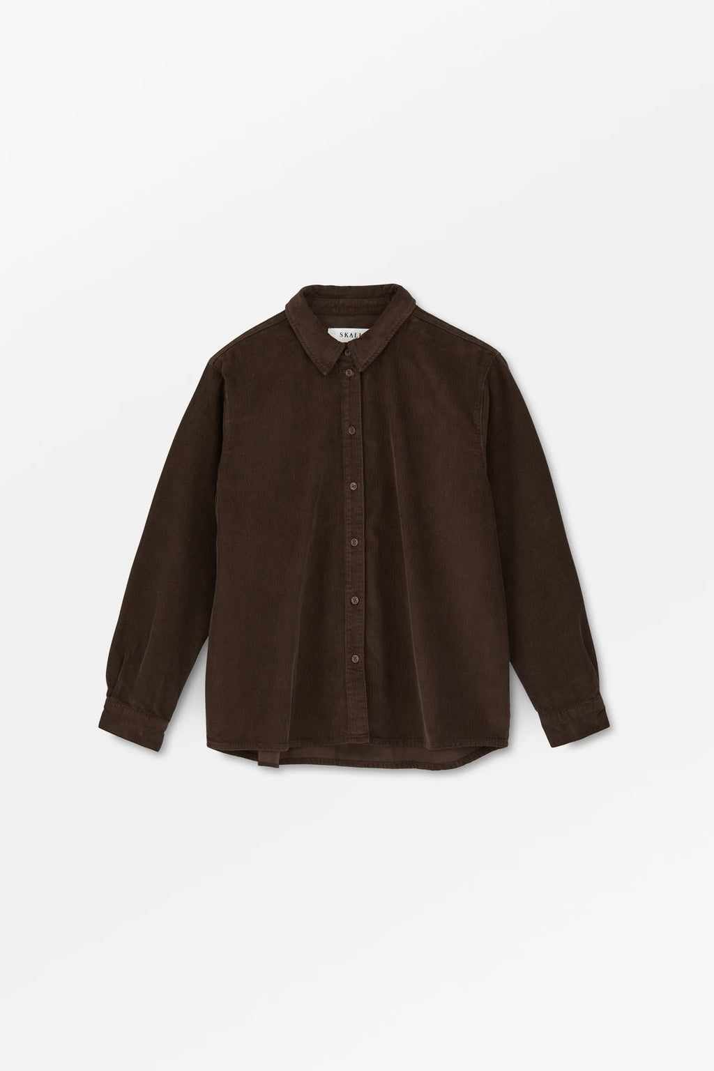 SKALL STUDIO - Millington Organic Cotton Corduroy Shirt in Dark Brown - Tempo