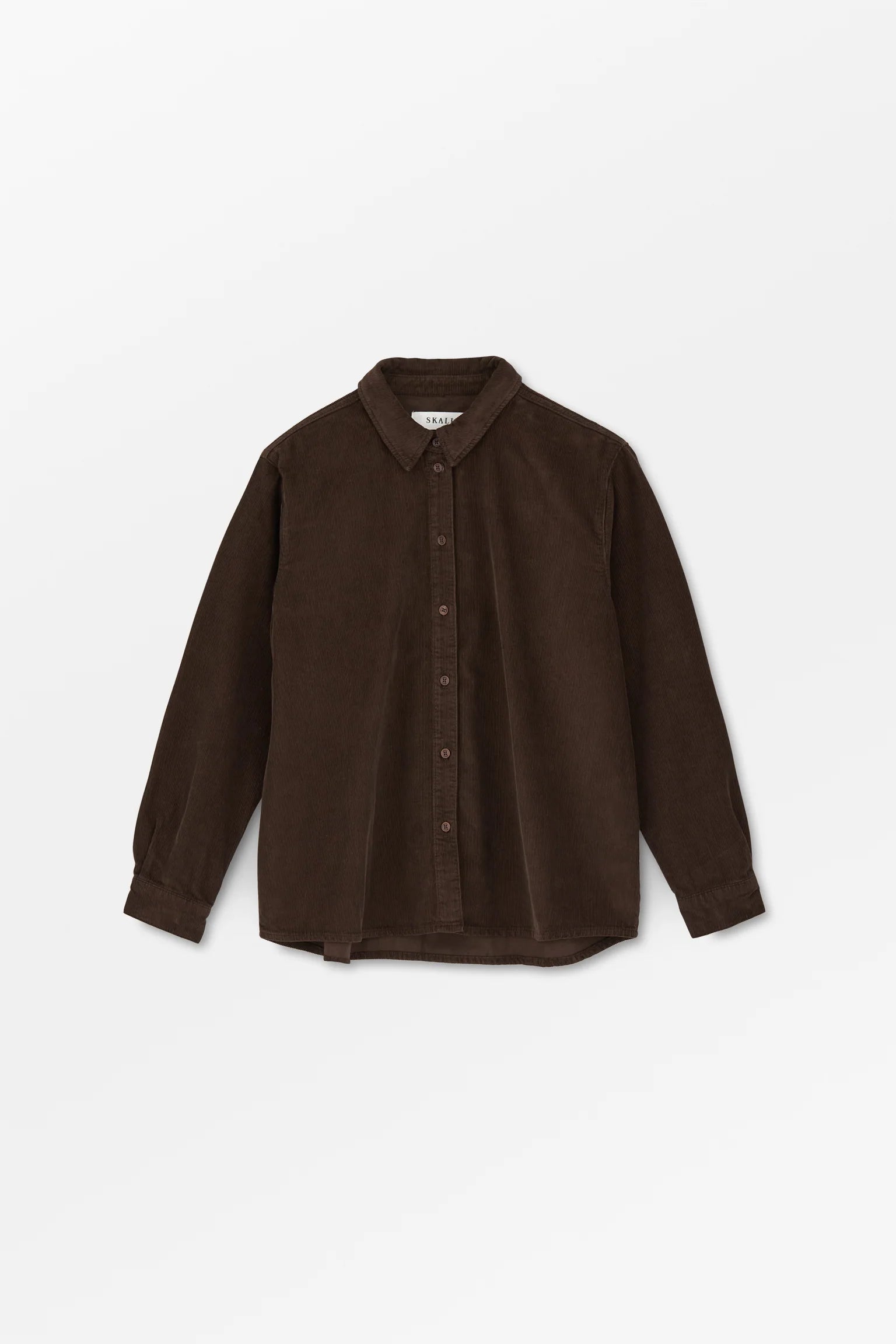SKALL STUDIO - Millington Organic Cotton Corduroy Shirt in Dark Brown - Tempo