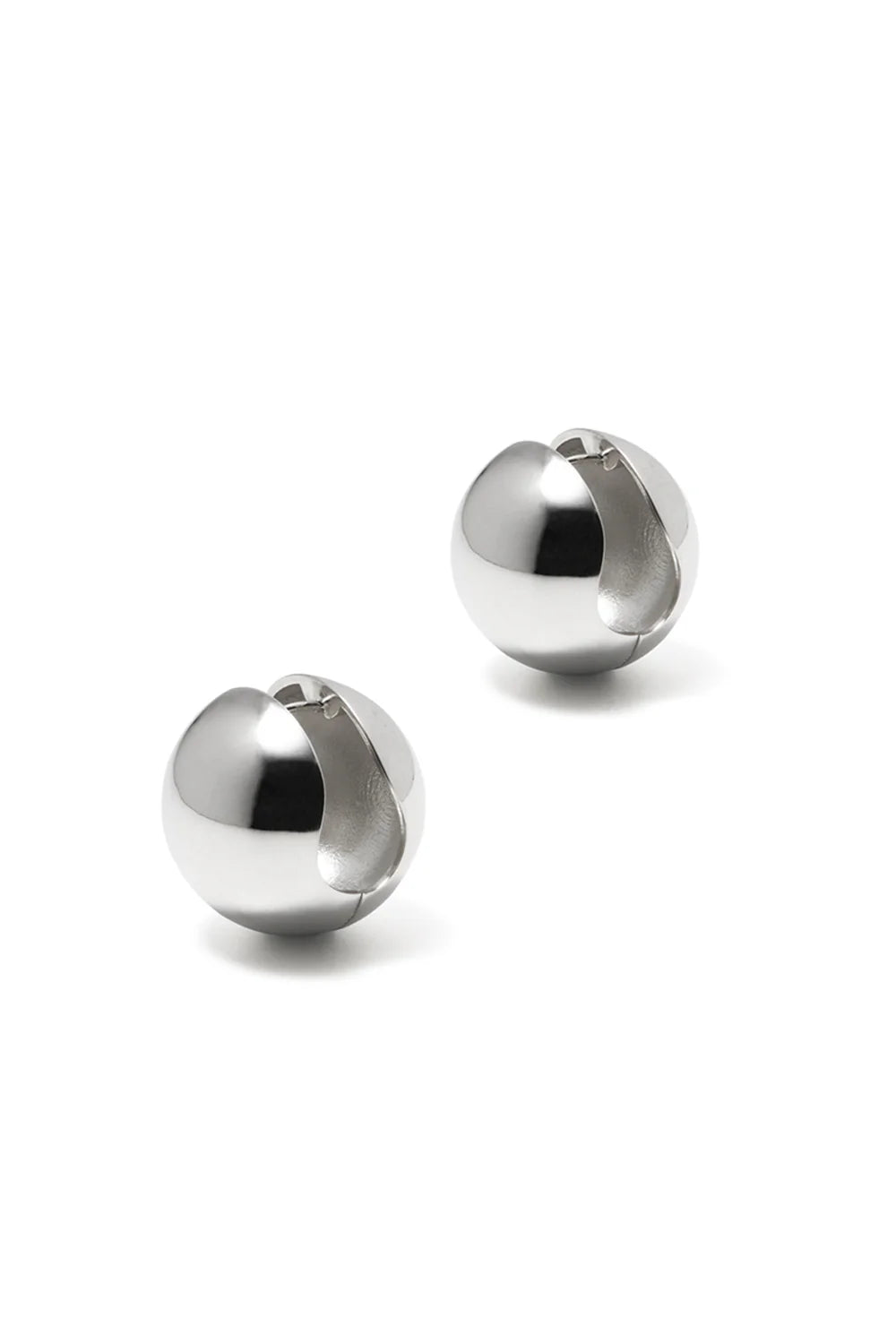 COLDFRAME - Handcrafted 925 Silver New Lux Huggie Earrings - Tempo