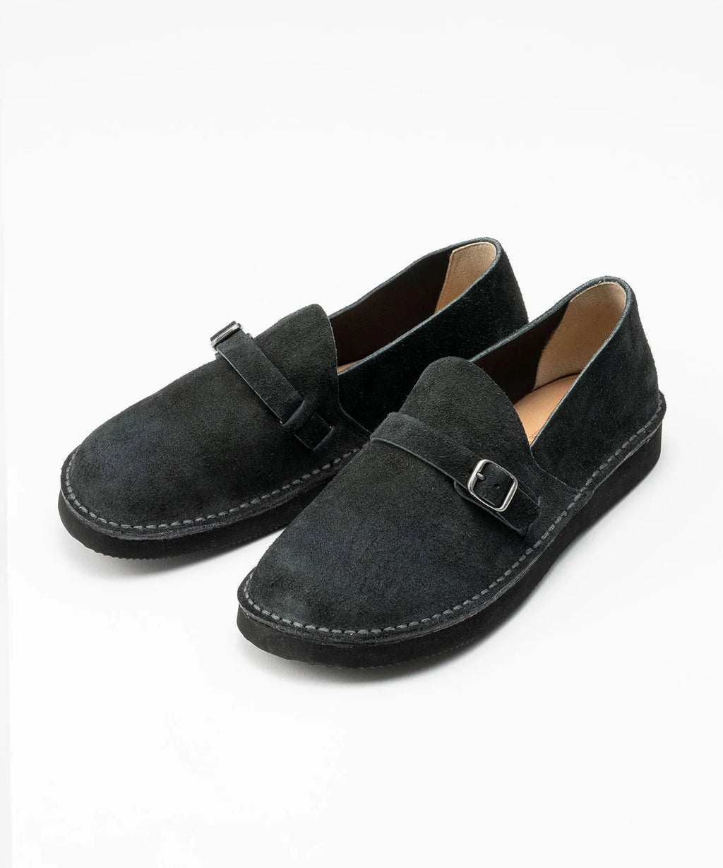 ORGANIC HANDLOOM - Bengal in Oiled Pull-Up Leather - Black Suede - Tempo
