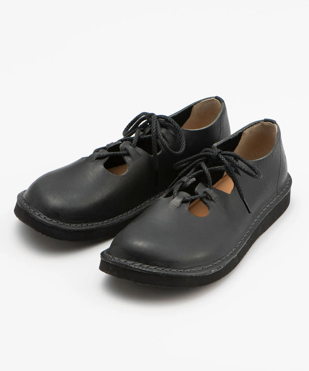 ORGANIC HANDLOOM - Coalport in Oiled Pull-Up Leather - Black - Tempo