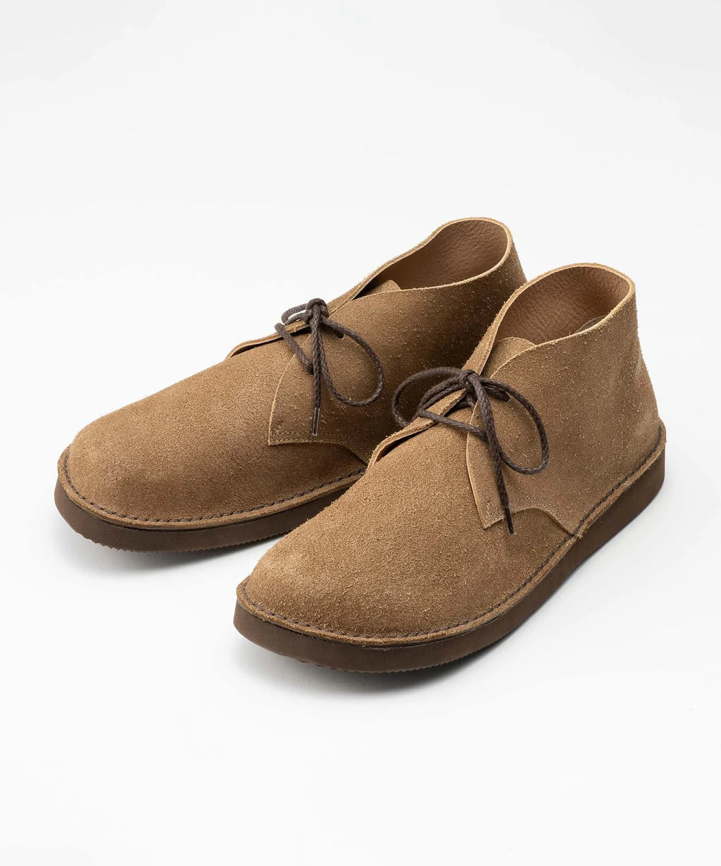 Ives in New Taupe Velour Cowhide