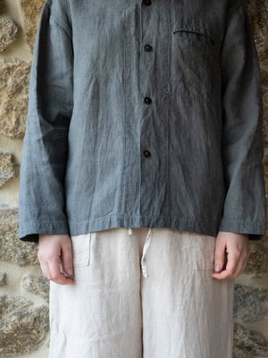 Hemp Long-sleeve Shirt | Oak Gall  & Iron Hand-dyed