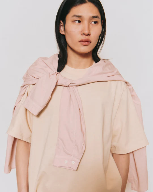 Crew Neck T Organic Twin Jersey | Ivory - Tempo