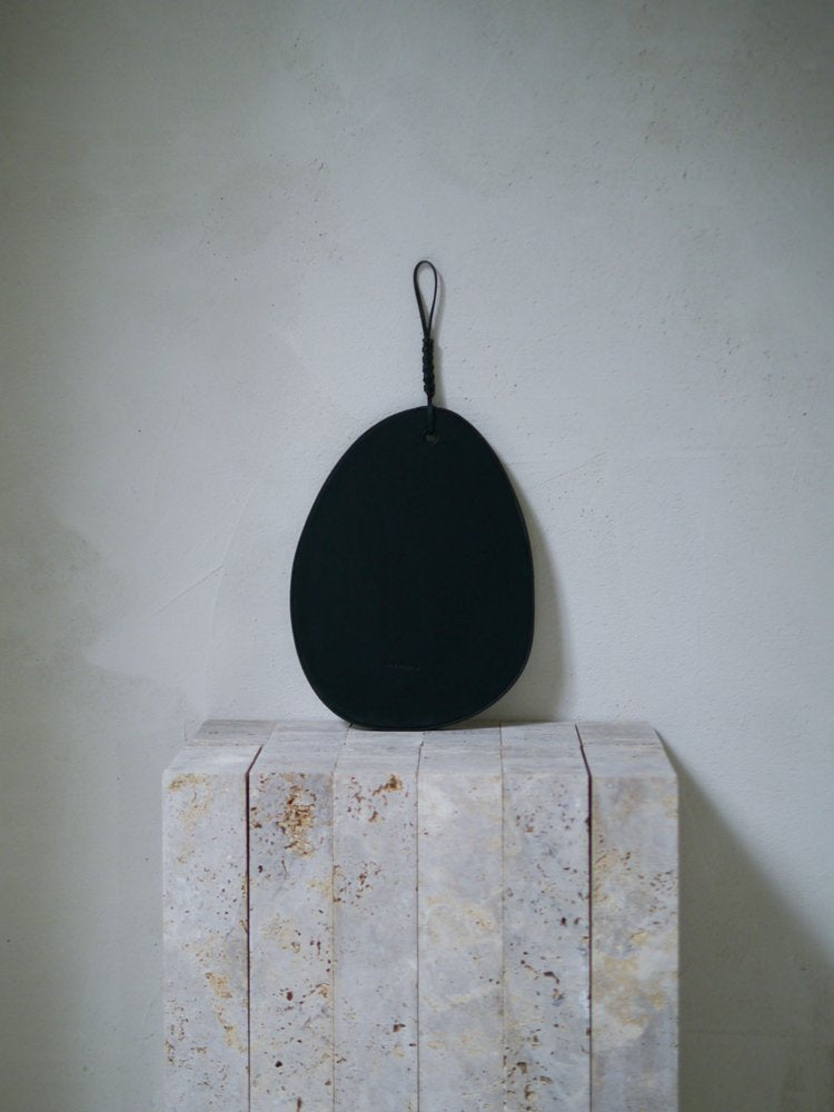 Woven Pebble Mirror 26 | Natural / Chestnut / Black - Tempo