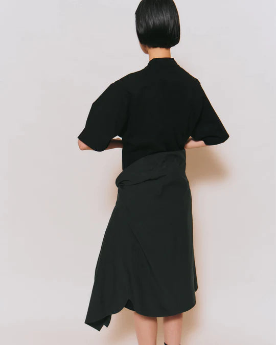 Crew Neck T Organic Twin Jersey | Black - Tempo