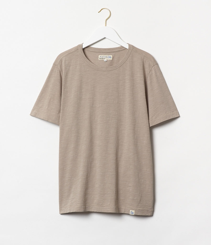 Unisex T-shirt PIMA SLUB cotton 4.9oz Relaxed Fit in Greige SCT04