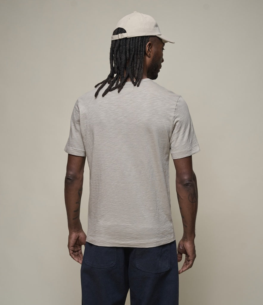 MERZ B. SCHWANEN - Unisex T-shirt PIMA SLUB cotton 4.9oz Relaxed Fit in Greige SCT04 - Tempo