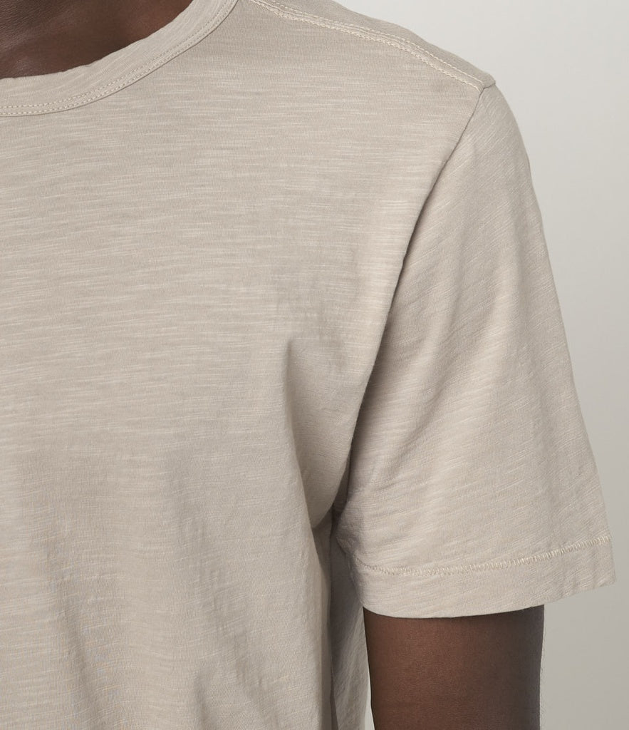 Unisex T-shirt PIMA SLUB cotton 4.9oz Relaxed Fit in Greige SCT04