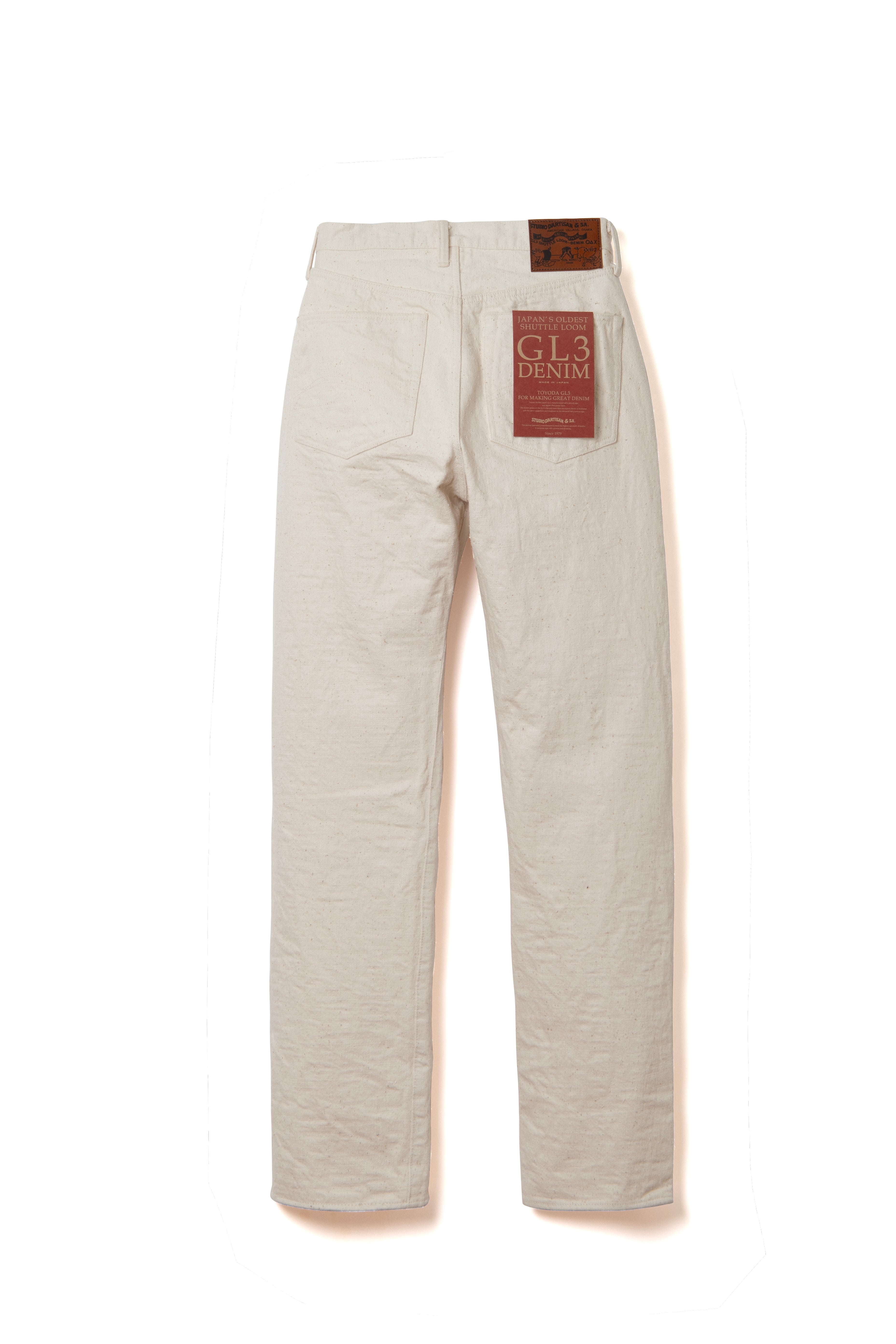 STUDIO D'ARTISAN - Pre-Order: GL3 15oz. Ecru Selvedge Denim - Regular Straight - Tempo