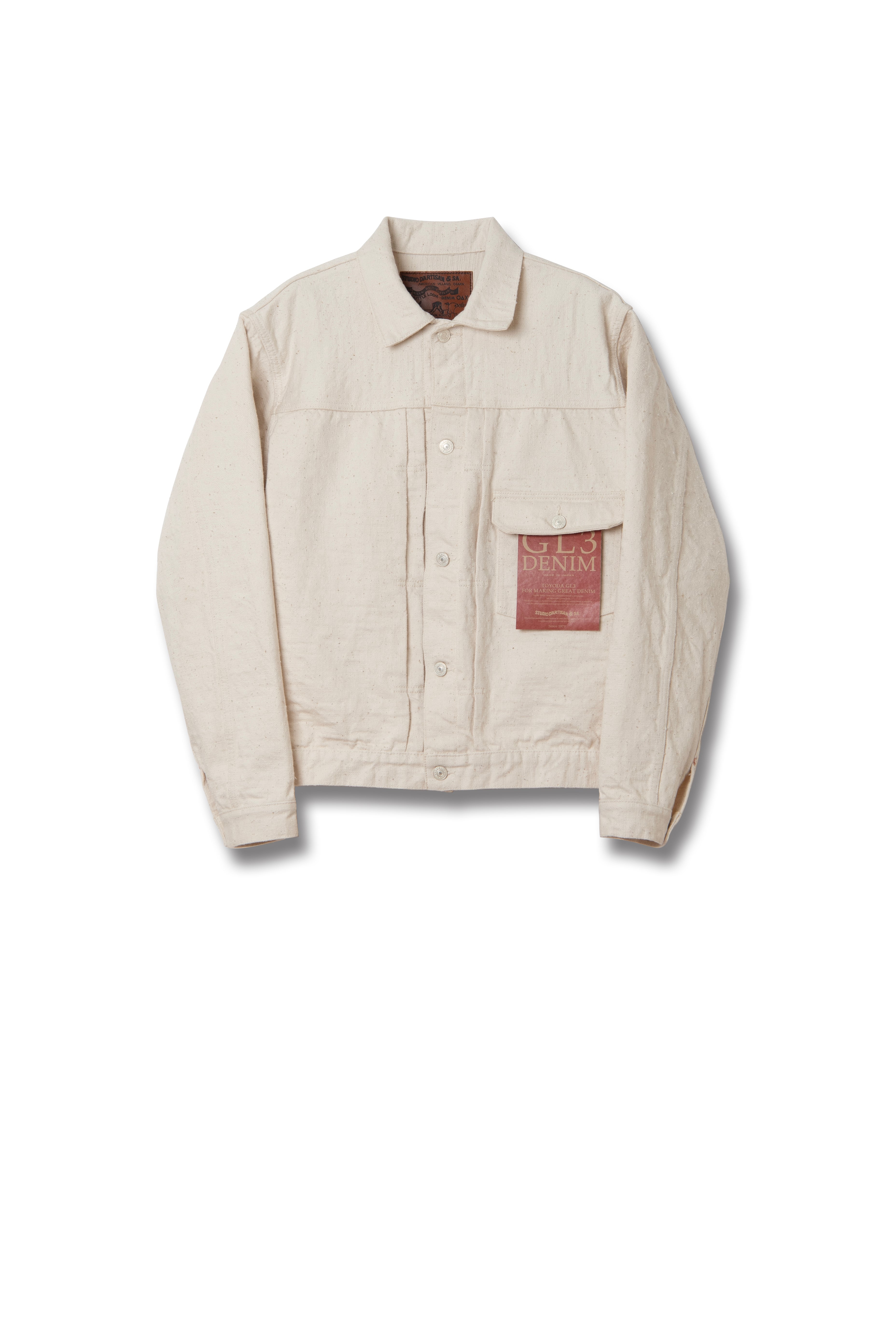 STUDIO D'ARTISAN - GL3 15oz. Ecru Selvedge Denim Type I Jacket - Tempo