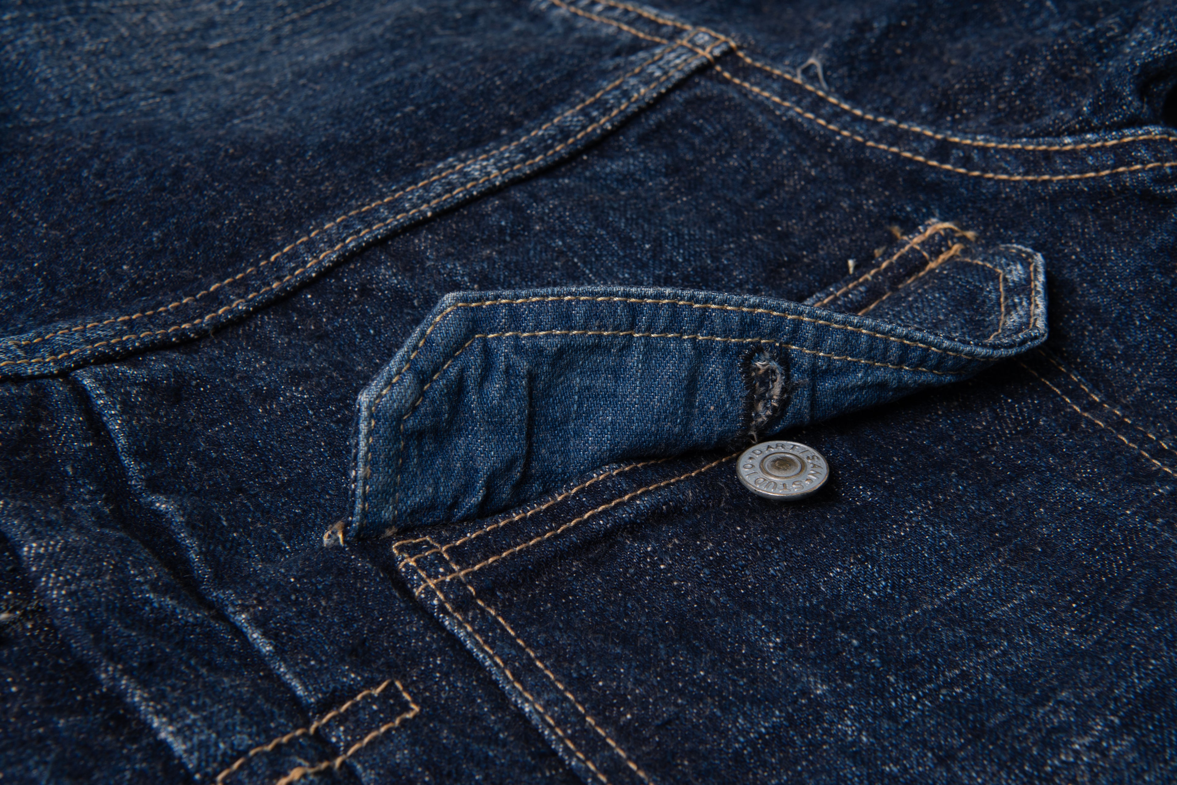 STUDIO D'ARTISAN - GL3 15oz. Selvedge Denim Type II Jacket - Distressed - Tempo