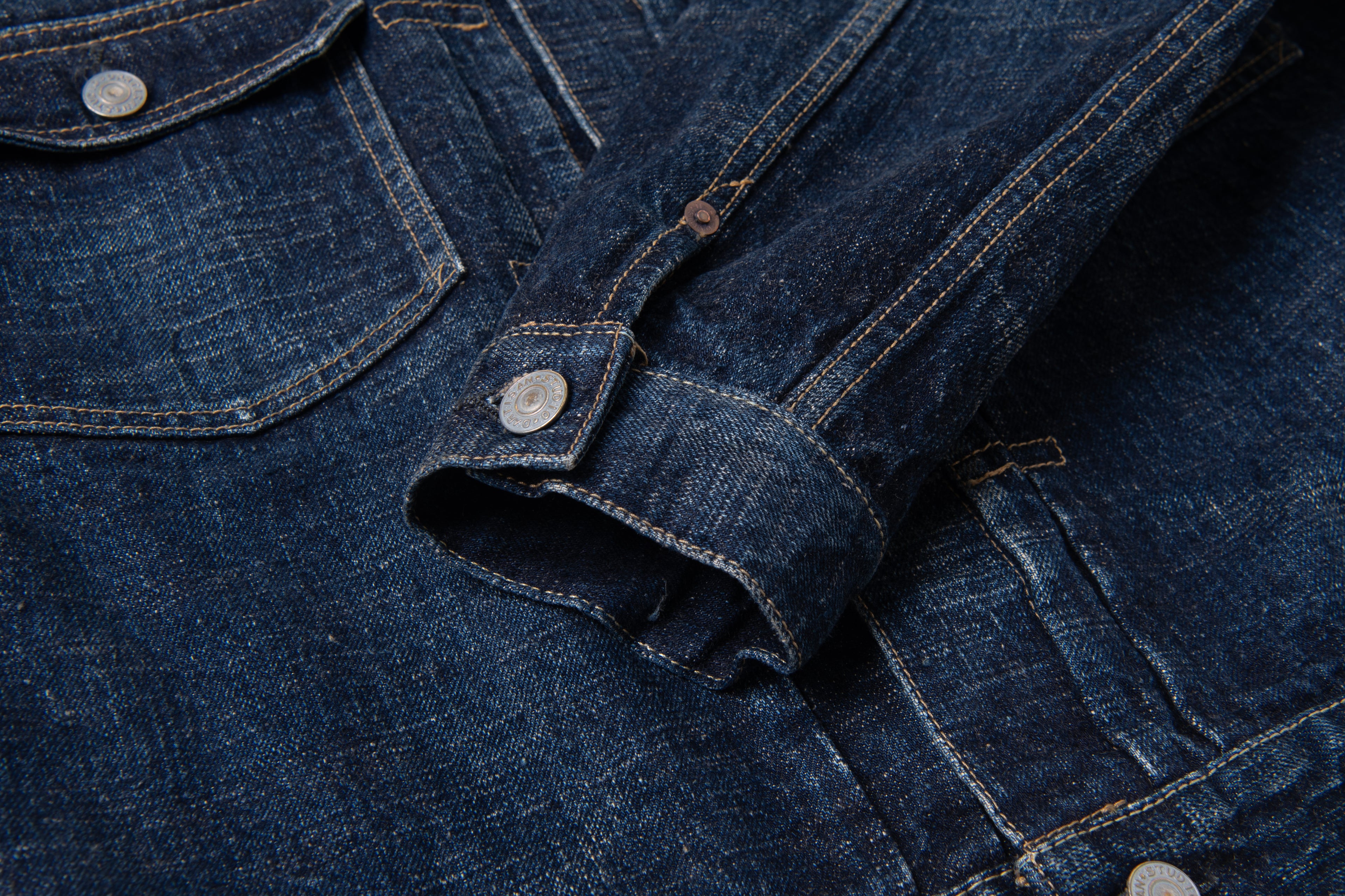 STUDIO D'ARTISAN - GL3 15oz. Selvedge Denim Type II Jacket - Distressed - Tempo
