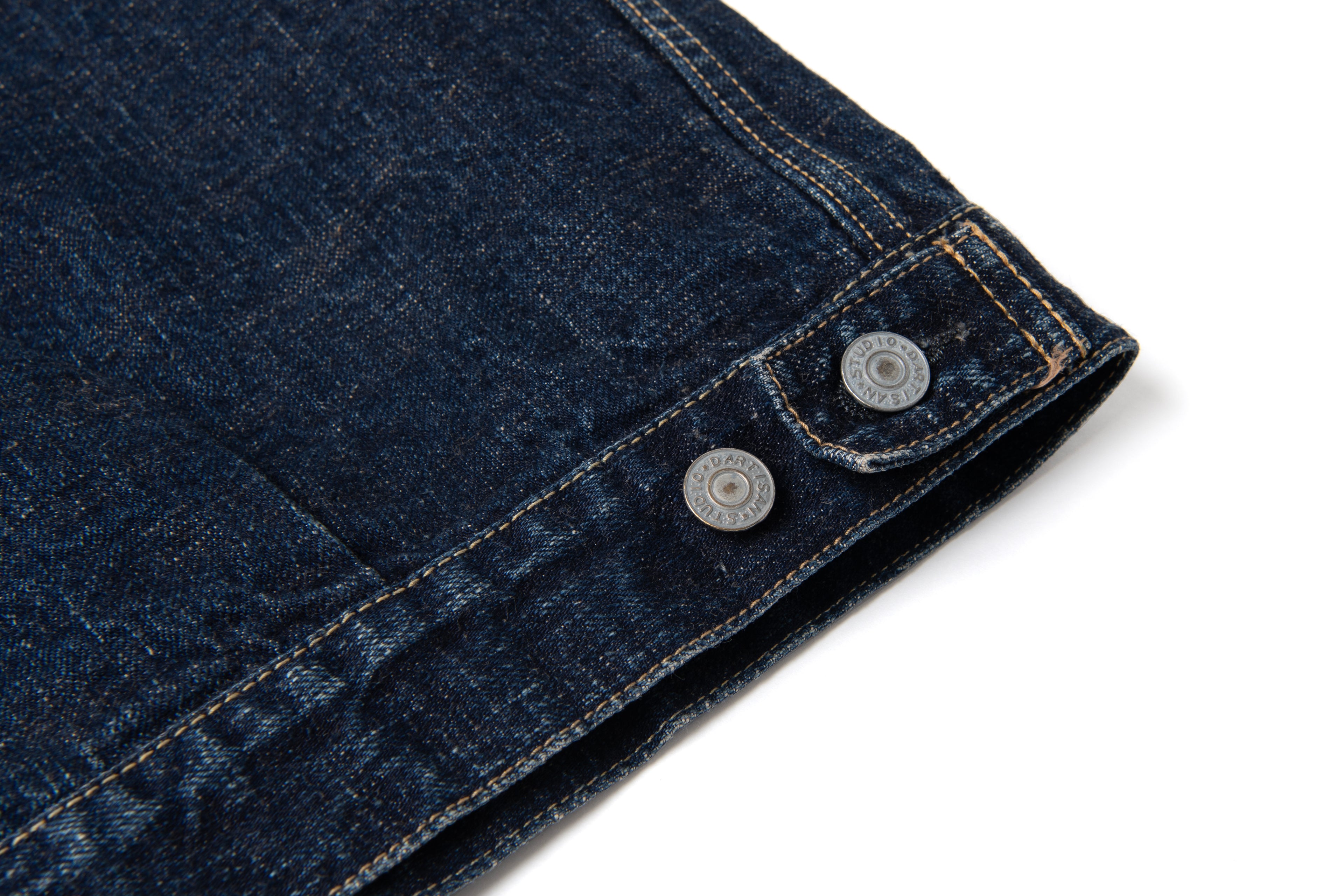 STUDIO D'ARTISAN - GL3 15oz. Selvedge Denim Type II Jacket - Distressed - Tempo