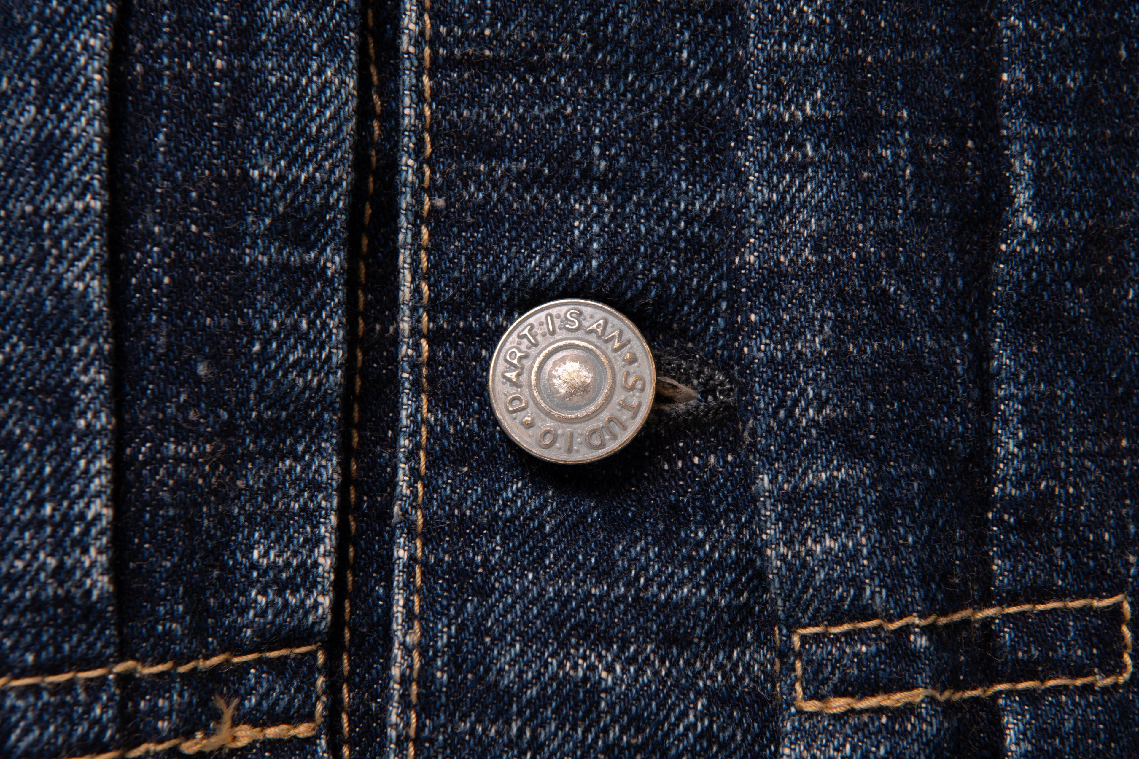 STUDIO D'ARTISAN - GL3 15oz. Selvedge Denim Type II Jacket - Distressed - Tempo
