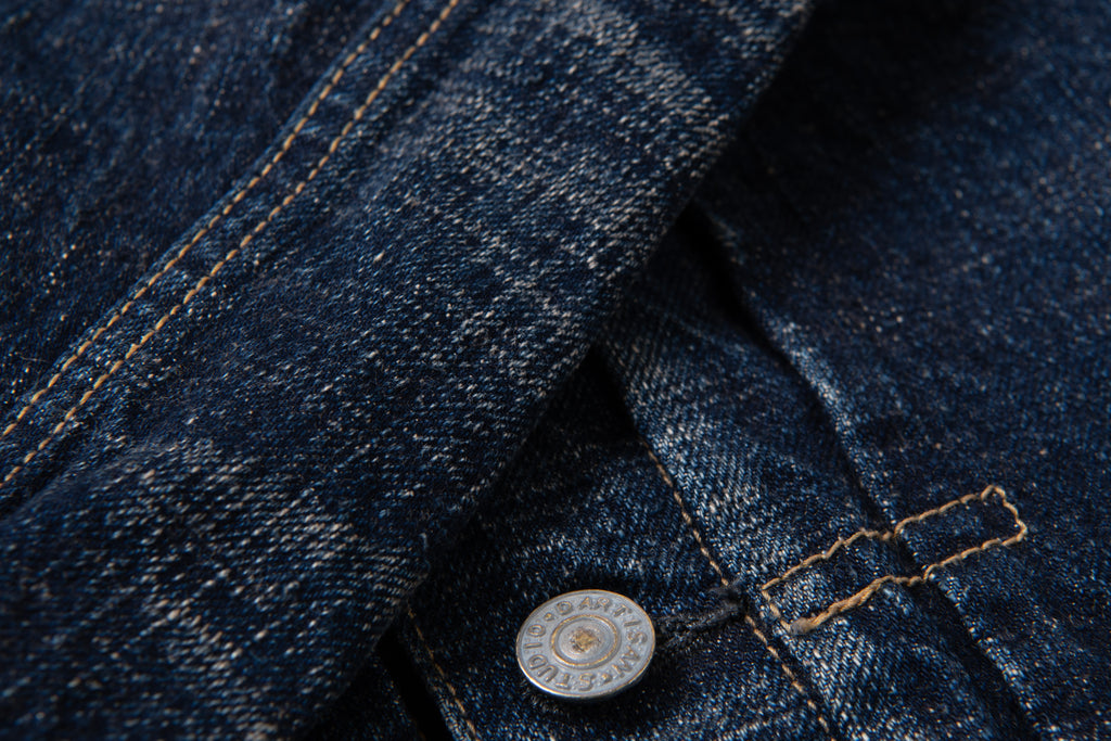 STUDIO D'ARTISAN - GL3 15oz. Selvedge Denim Type II Jacket - Distressed - Tempo