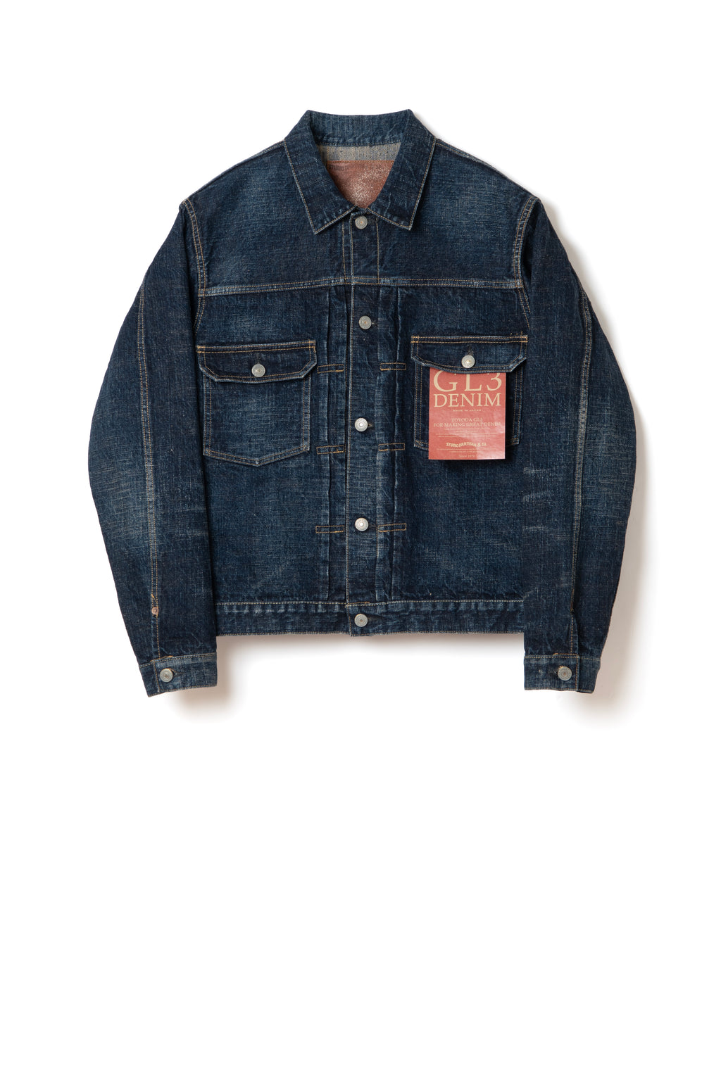 STUDIO D'ARTISAN - GL3 15oz. Selvedge Denim Type II Jacket - Distressed - Tempo