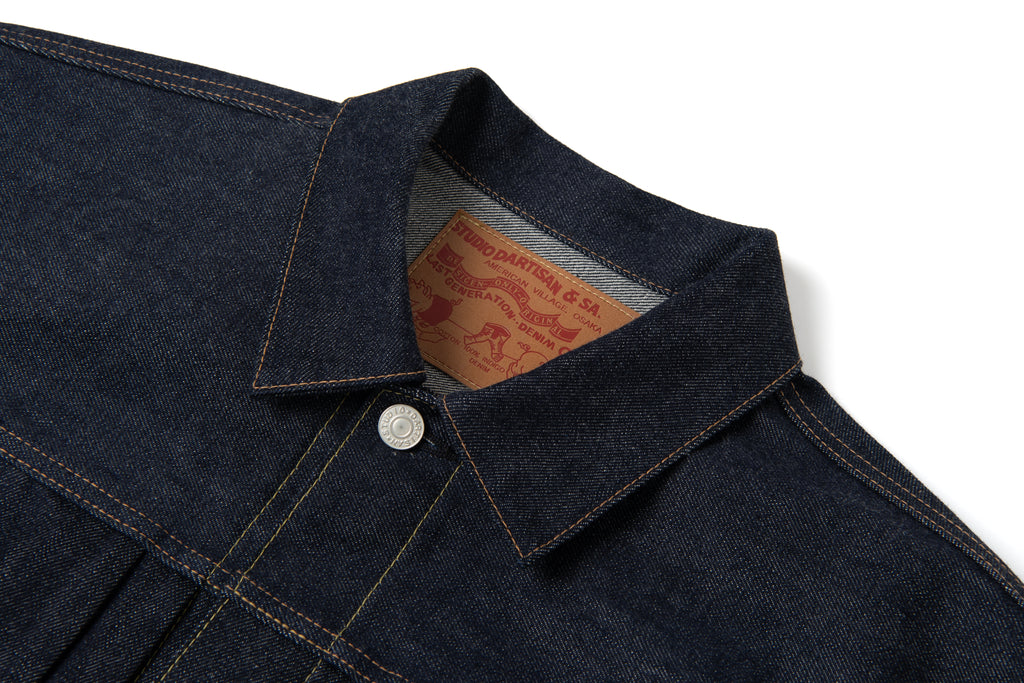 STUDIO D'ARTISAN - PRE-ORDER - ISHIKAWADAI 1st TYPE 13.5OZ ZELVEDGE DENIM JACKET 1940S SD-4111 - Tempo