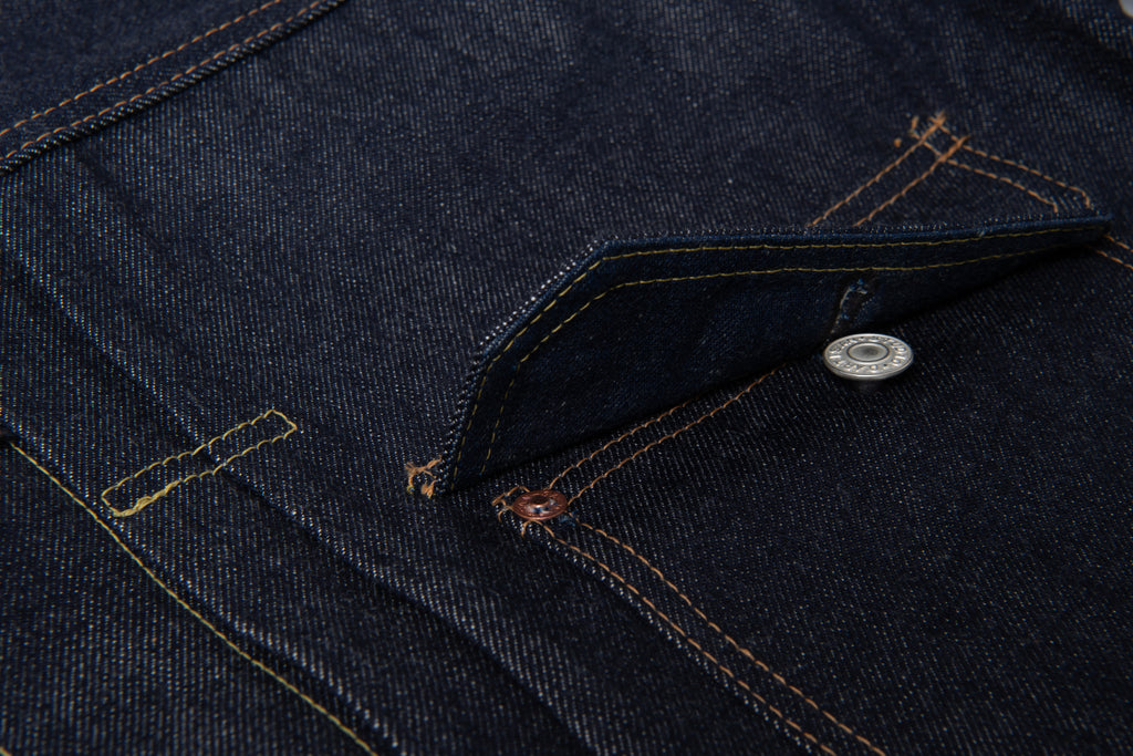 STUDIO D'ARTISAN - PRE-ORDER - ISHIKAWADAI 1st TYPE 13.5OZ ZELVEDGE DENIM JACKET 1940S SD-4111 - Tempo