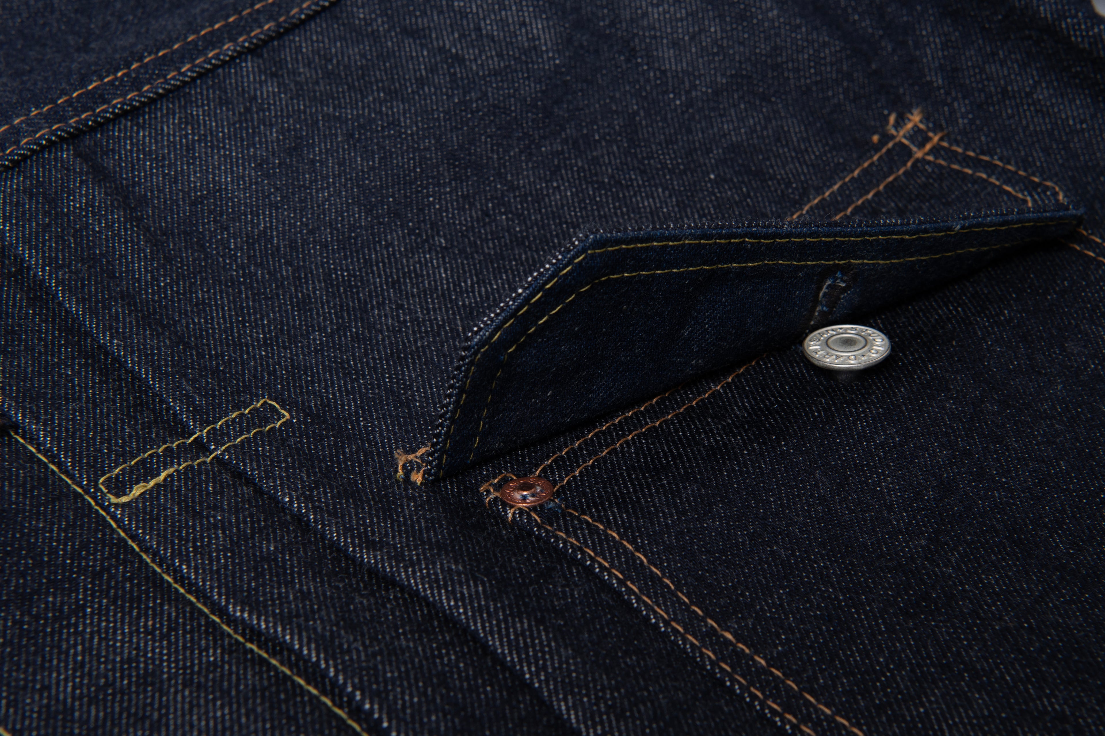 STUDIO D'ARTISAN - PRE-ORDER - ISHIKAWADAI 1st TYPE 13.5OZ ZELVEDGE DENIM JACKET 1940S SD-4111 - Tempo