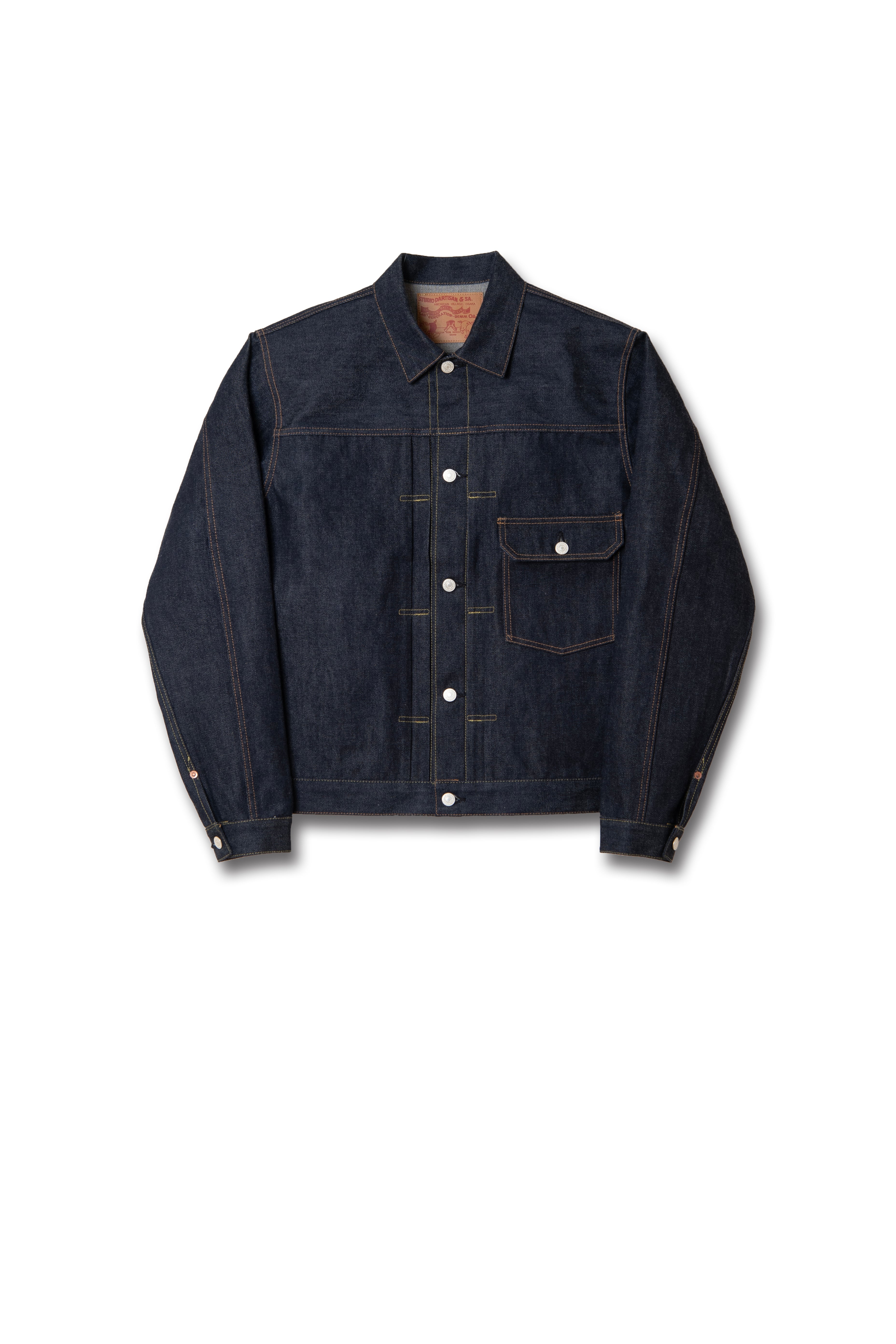 STUDIO D'ARTISAN - PRE-ORDER - ISHIKAWADAI 1st TYPE 13.5OZ ZELVEDGE DENIM JACKET 1940S SD-4111 - Tempo