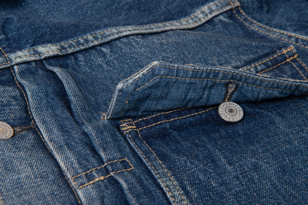 STUDIO D'ARTISAN - PRE-ORDER - USED ISHIKAWADAI 2nd TYPE 13.5OZ SELVEDGE DENIM JACKET 1950S SD-4112U - Tempo