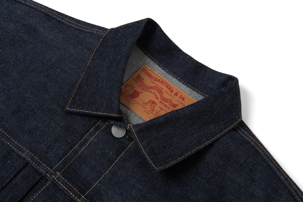 STUDIO D'ARTISAN - PRE-ORDER - ISHIKAWADAI 2nd TYPE 13.5OZ SELVEDGE DENIM JACKET 1950S SD-4112 - Tempo