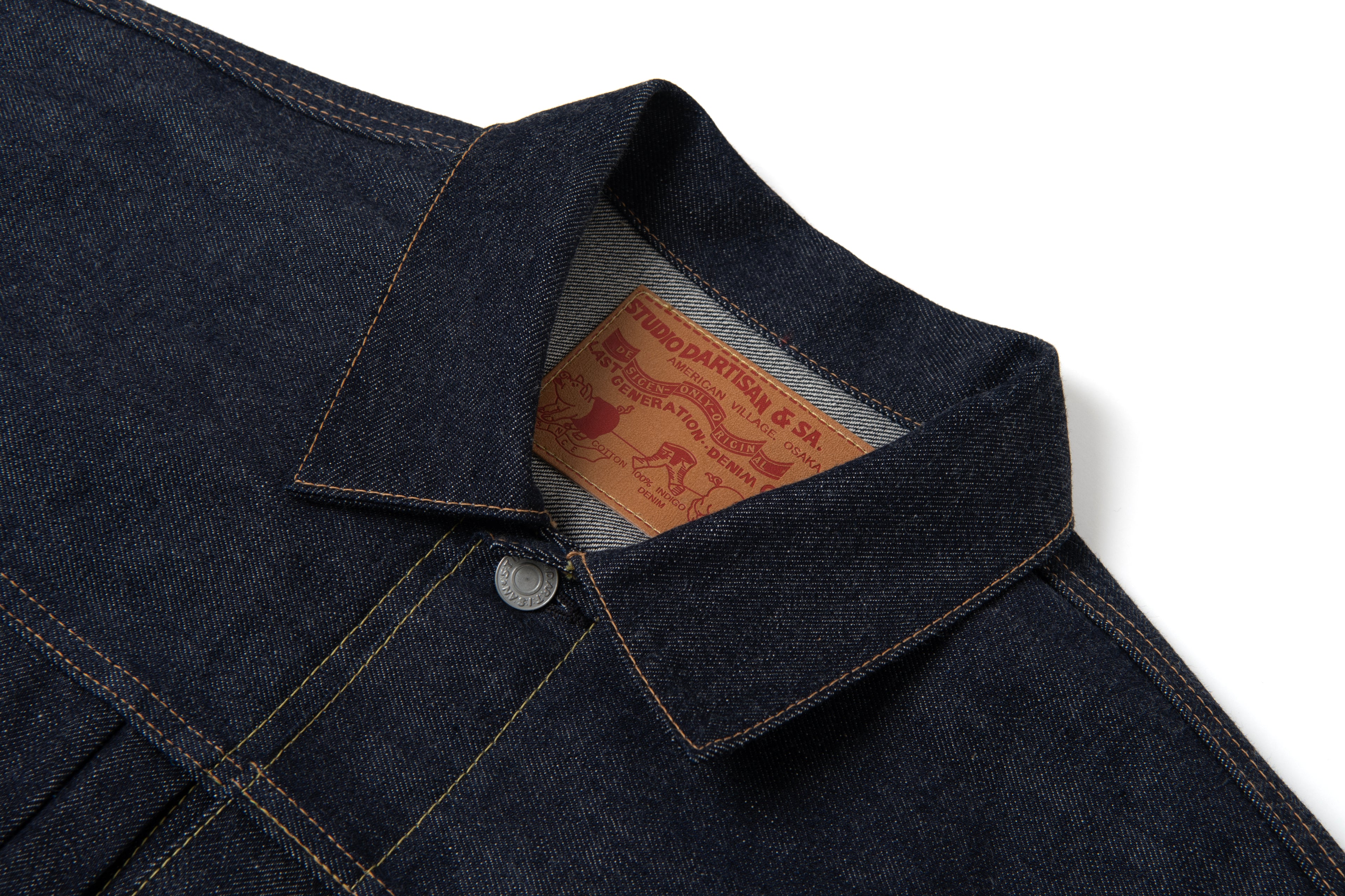 STUDIO D'ARTISAN - PRE-ORDER - ISHIKAWADAI 2nd TYPE 13.5OZ SELVEDGE DENIM JACKET 1950S SD-4112 - Tempo